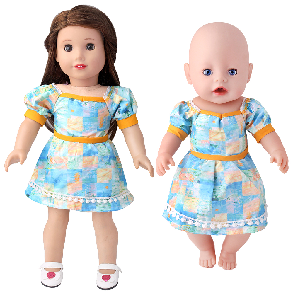 Summer Clothing Newborn - Summer Blue Print Dress American 18