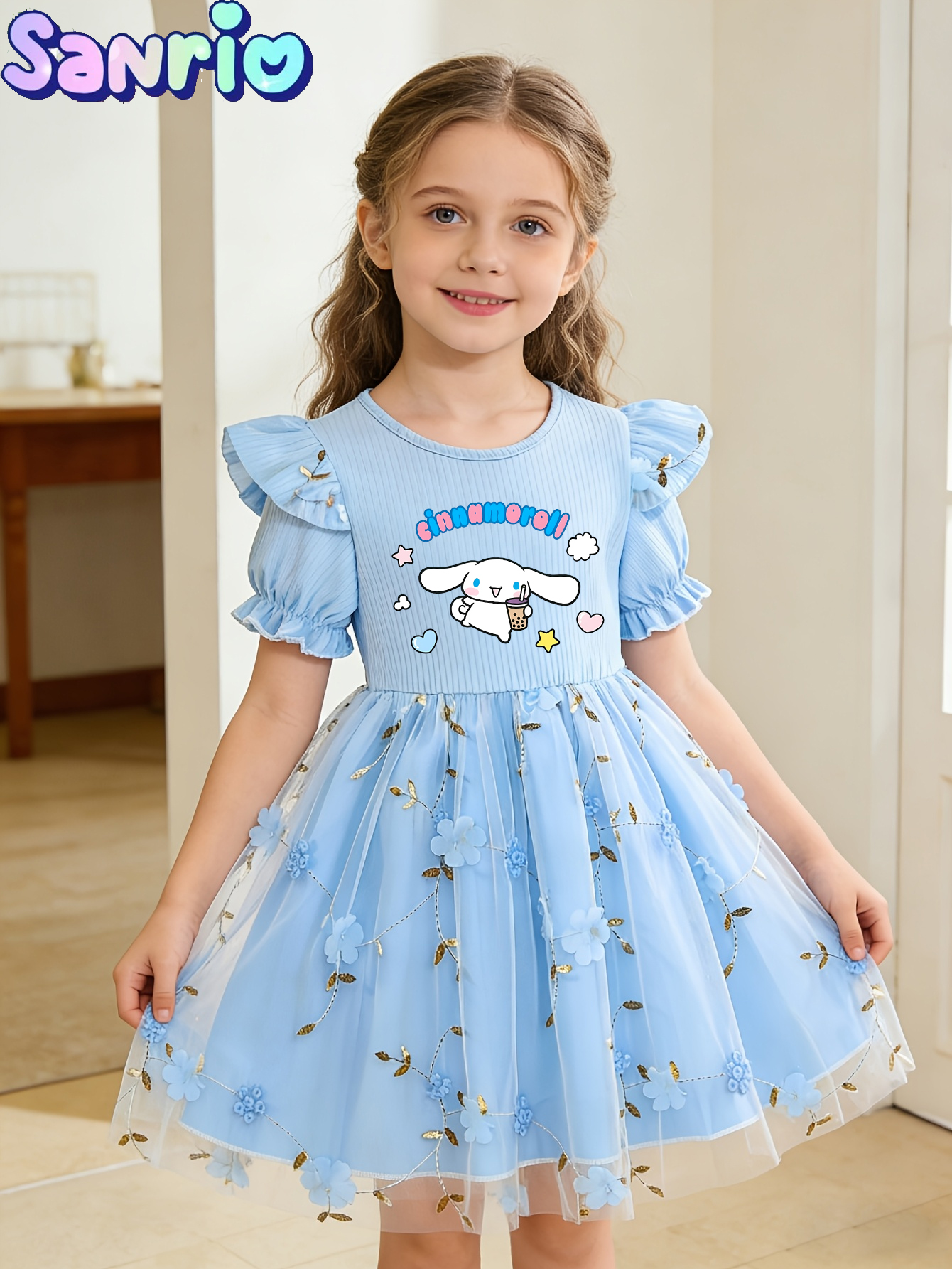 Summer Clothing Europe - Cinnamoroll Princess Kids Outfit, European Style