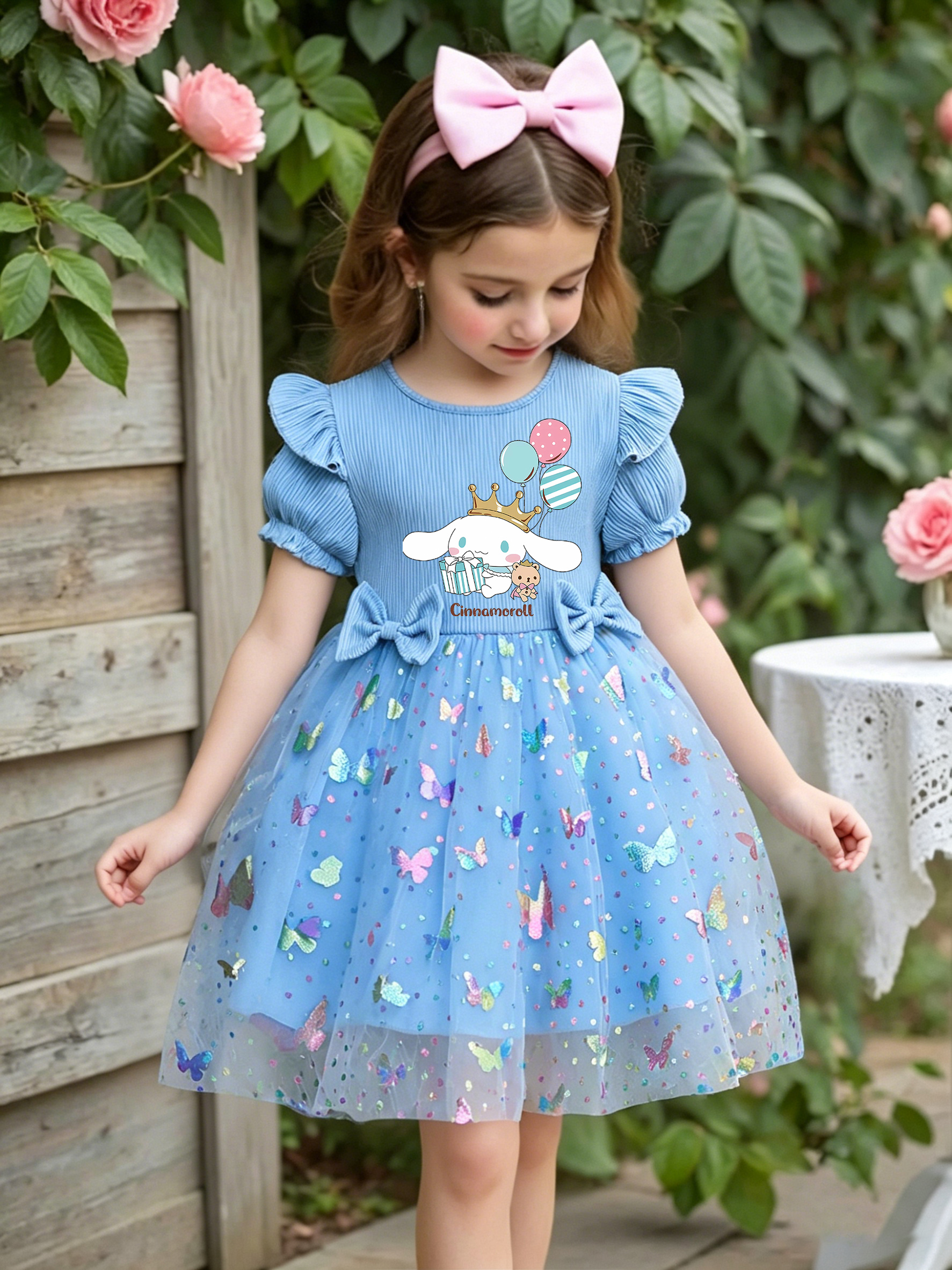 Summer Clothing Europe - Cartoon Princess Kids Outfit, European‑American Style
