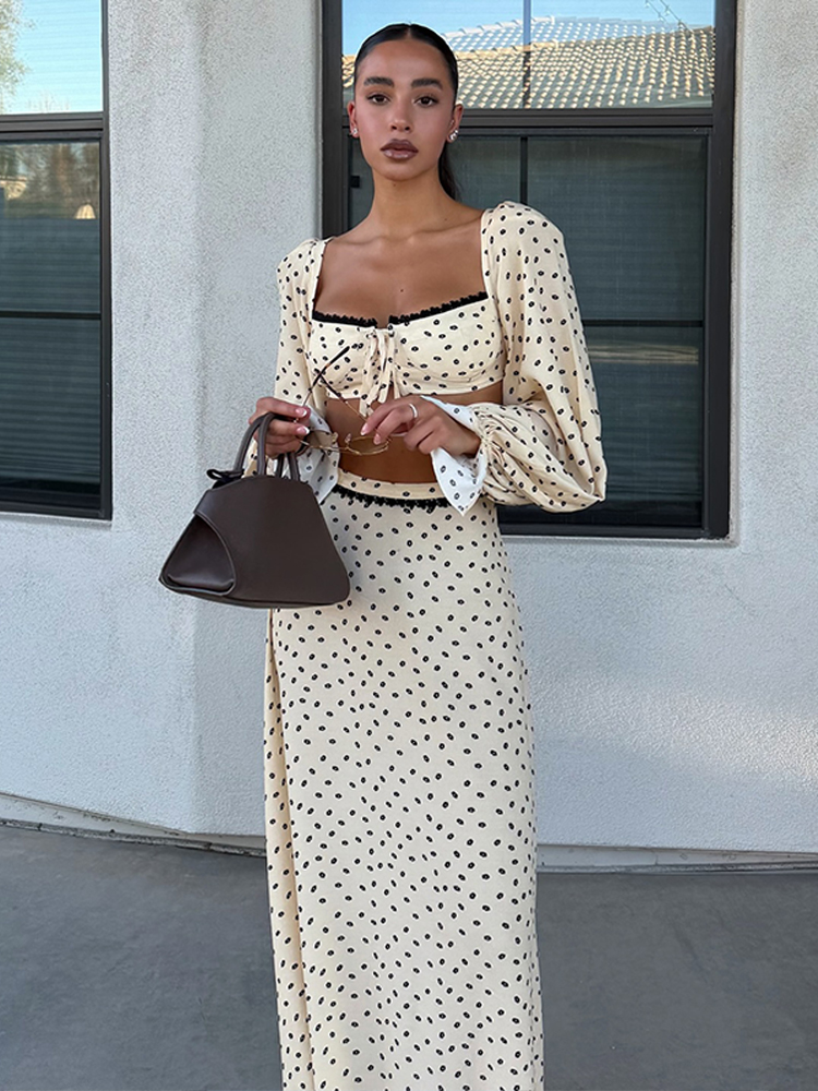 Summer Vacation Clothing Women - Elegant Women Floral Skirt Set Fashion