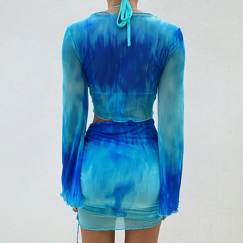 Nsangu Sexy Two Piece Set Blue - Summer Vacation Clothing Women review and price