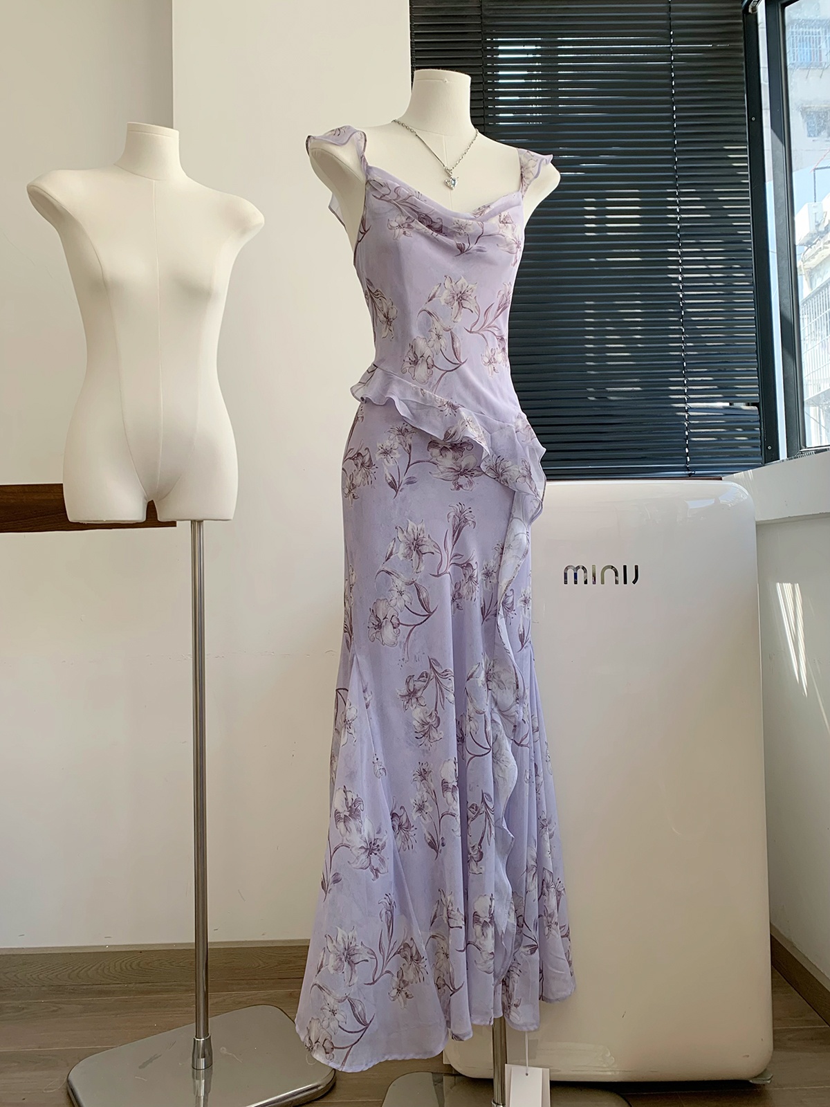 Luckymana Floral Print Halter  - Sundress Midi Floral review and price