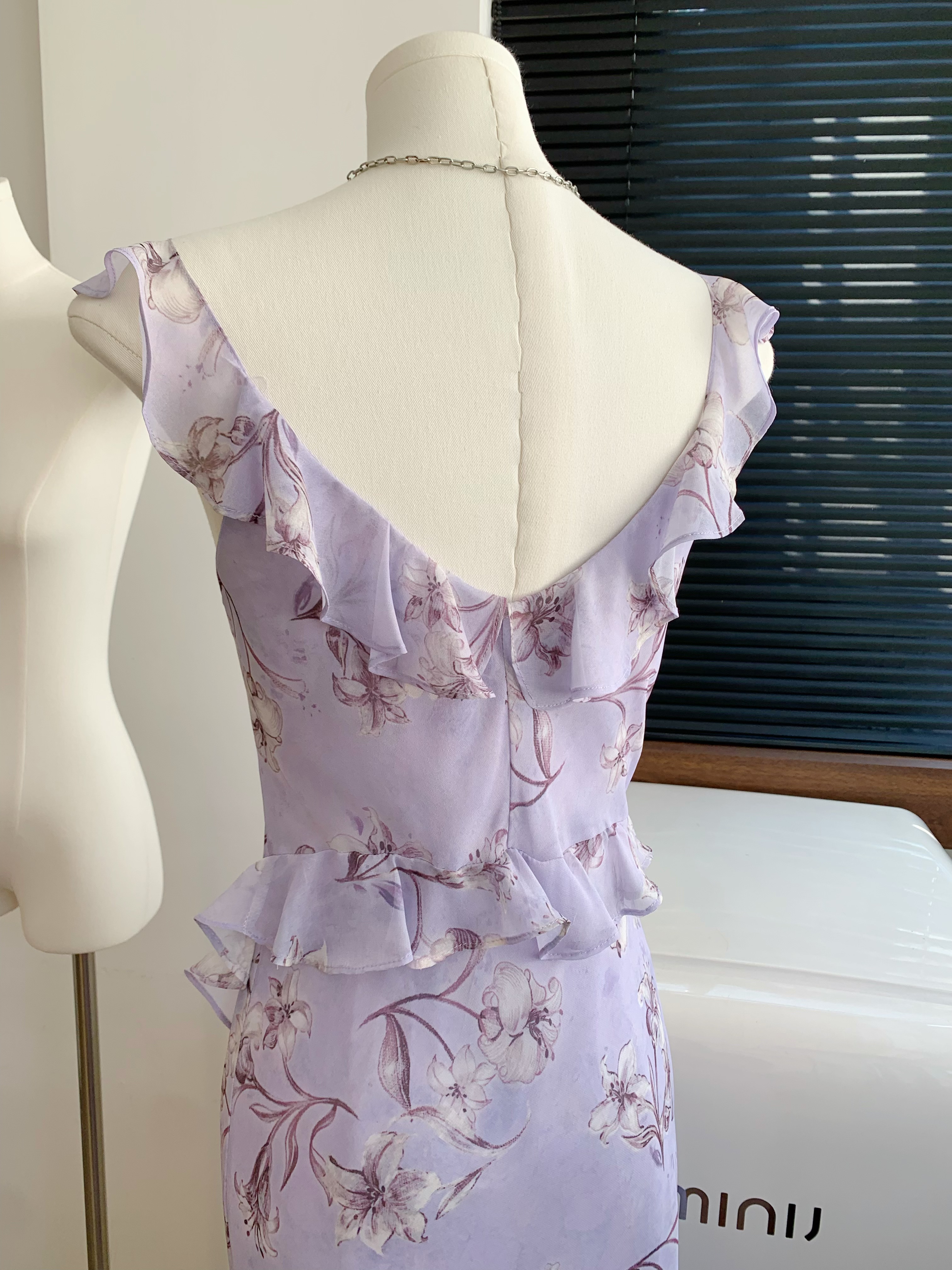 Luckymana Floral Print Halter  - Sundress Midi Floral review and price