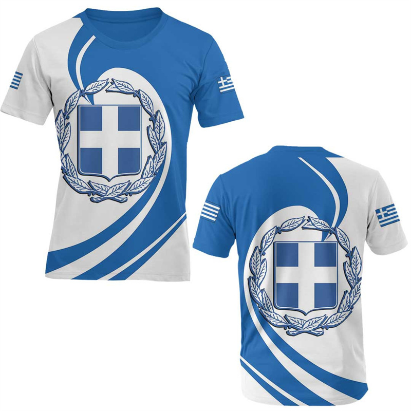 Greece Flag Map 3d Printed T S - Summer Clothing For Greece review and price