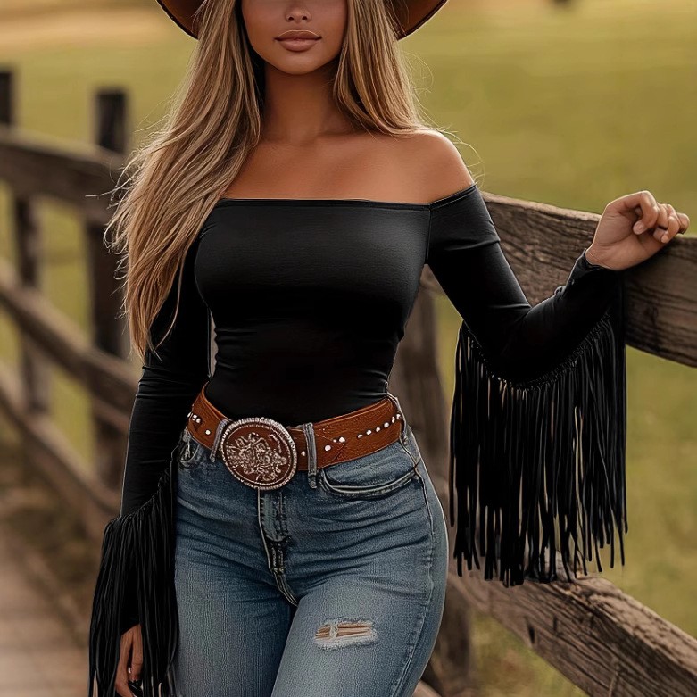 Women Clothes Blouse Fringe De - Summer Clothes Fashion review and price