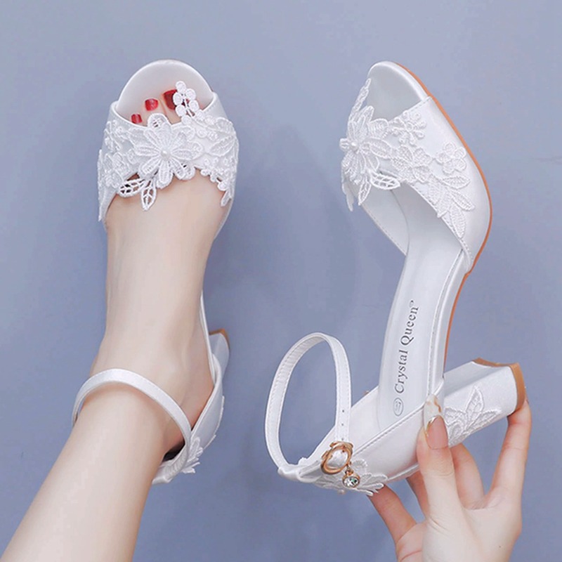 Women White Silk High Heels Su - Summer Clothing Sale review and price