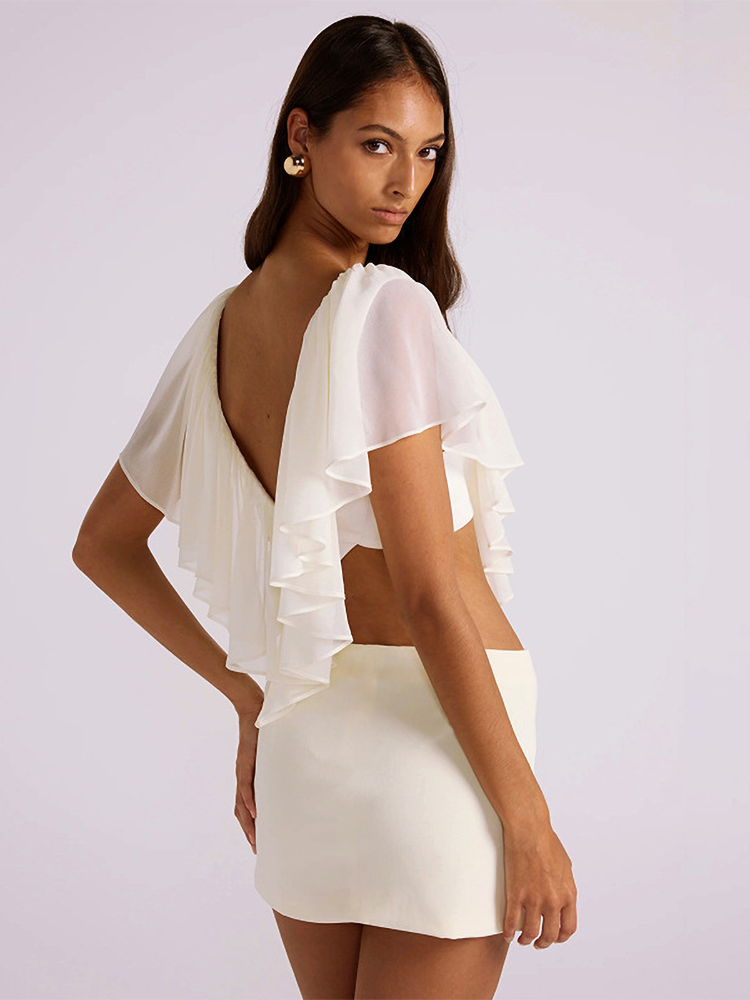 Absobe Women Chiffon Ruffle Mi - Summer Vacation Clothing Women review and price