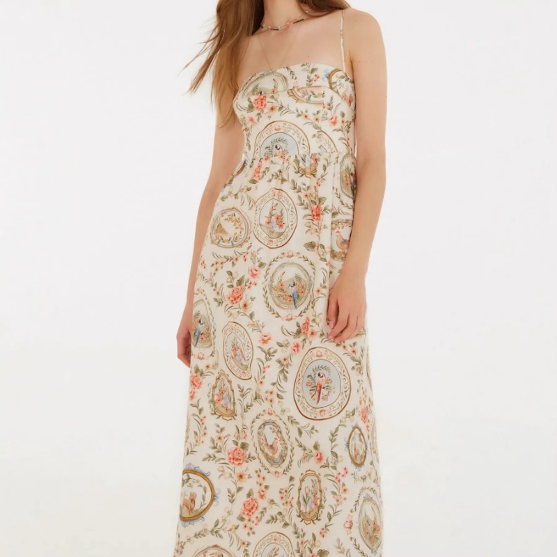 Women's Vintage Floral Print S - Sundress Midi Floral review and price