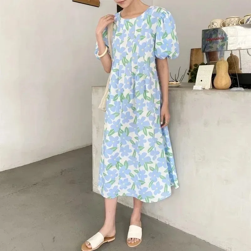 Summer Round Collar High Waist - Sundress Midi Floral review and price