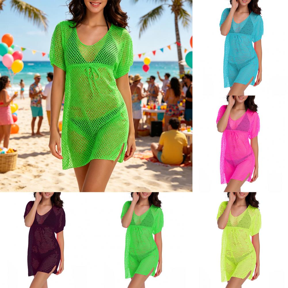 Bikini Cover Up Drawstring Swi - Swim Cover Up Mesh review and price