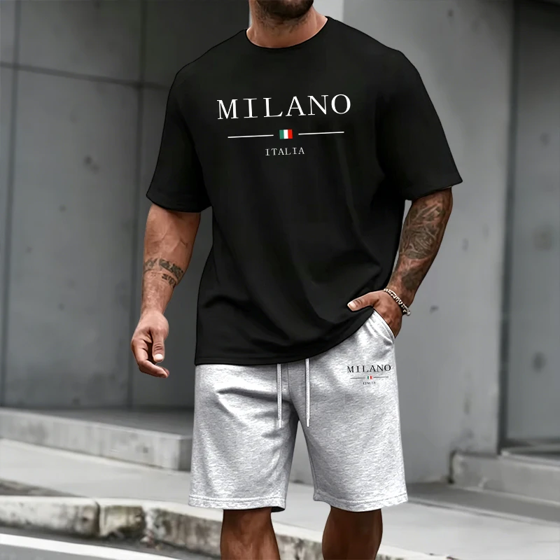 Men's Tracksuit Short Sleeve T - Summer Clothes Fashion review and price