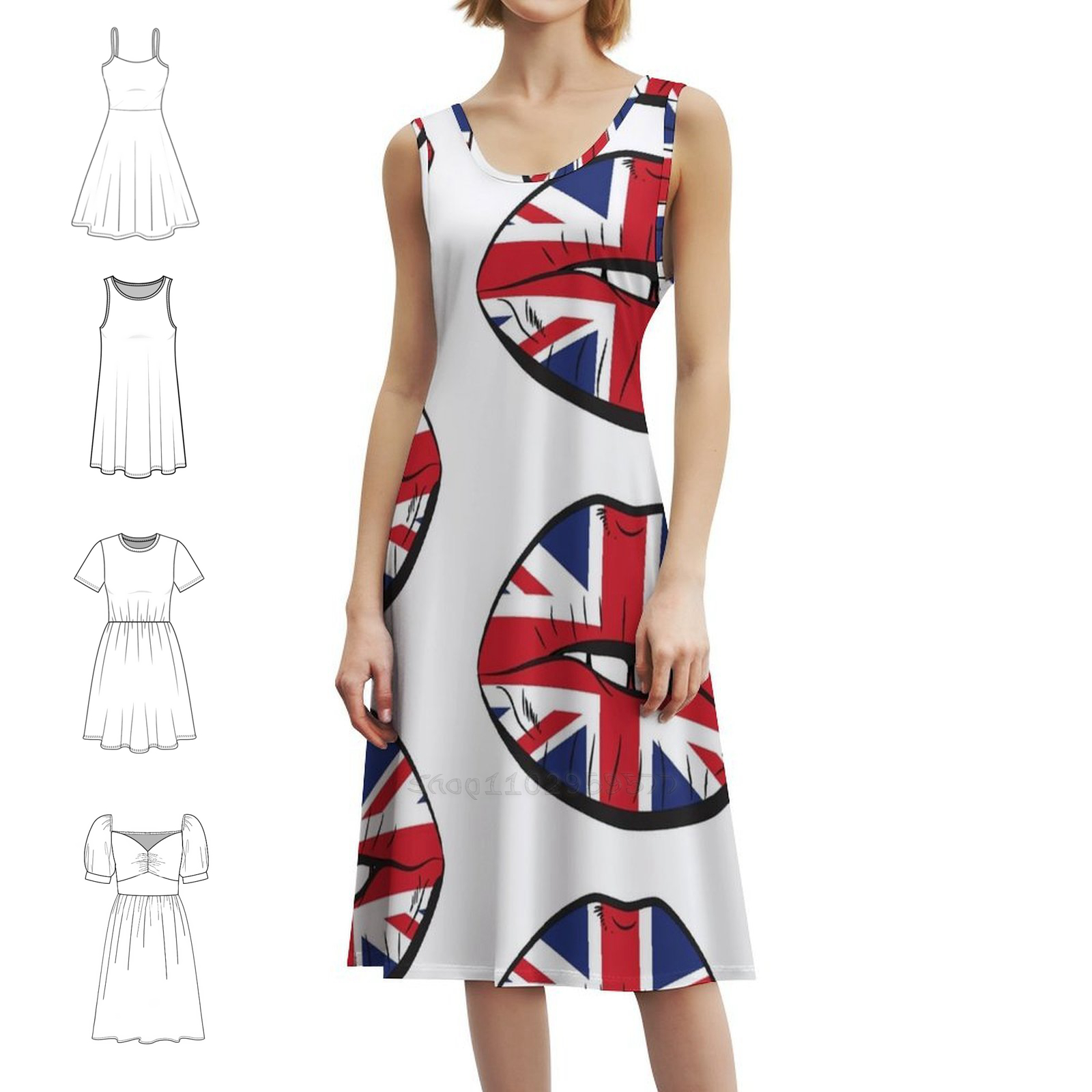 British Flag Fan Lips Uk Fan U - Summer Clothing Women Uk review and price