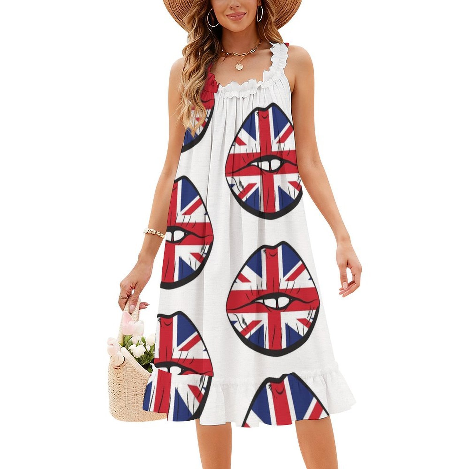 British Flag Fan Lips Uk Fan U - Summer Clothing Women Uk review and price